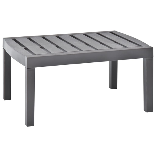 vidaXL Puutarhapöytä mokka 78x55x38 cm muovi