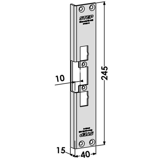 STEP ST4002-10 Tolppa malliin STEP 90 Release 10 mm, 245 mm