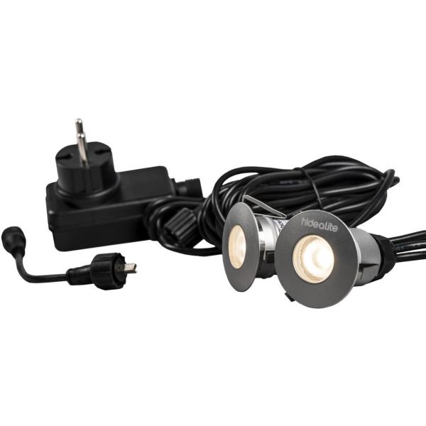 Hide-a-Lite Decklight Super Garden Kit LED-valaisinsarja 3000K, 2x75 lm