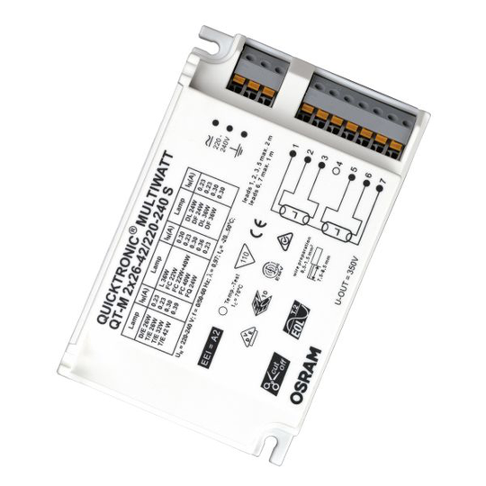 LEDVANCE Quicktronic Multiwatt HF-liitäntälaite 2x26-42W