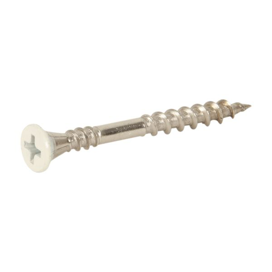 ESSVE 537605 Julkisivuruuvi 4,2x45 mm, ruostumaton/haponkestävä A4, nauhoitettu. Valkoinen, 1000 kpl