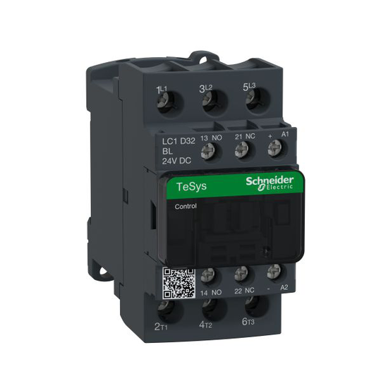Schneider Electric LC1D32BL Kontaktori pieni kulutus, 9–38 A, tasavirtatoiminen 32A, 15 kW, 24V DC