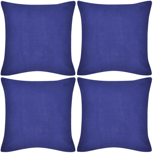 vidaXL Sininen Tyynynpäällinen Puuvilla 4kpl 40 x 40 cm