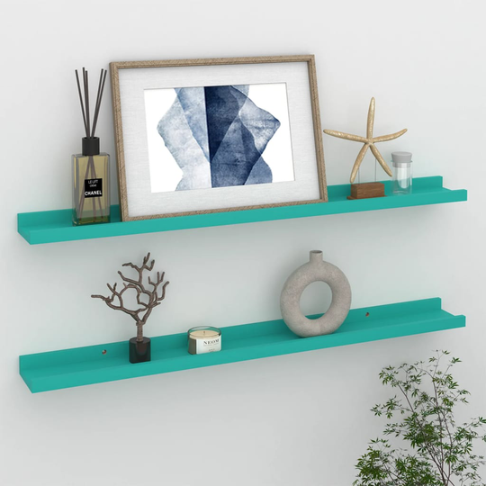 vidaXL Seinähyllyt 2 kpl sininen 80x9x3 cm