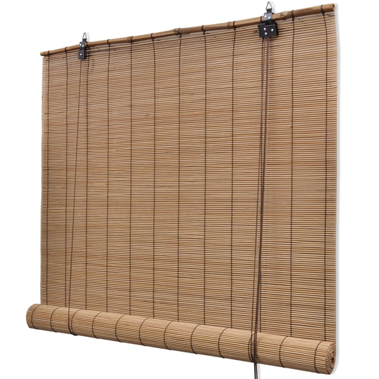 vidaXL Rullaverho bambu 100x220 cm ruskea
