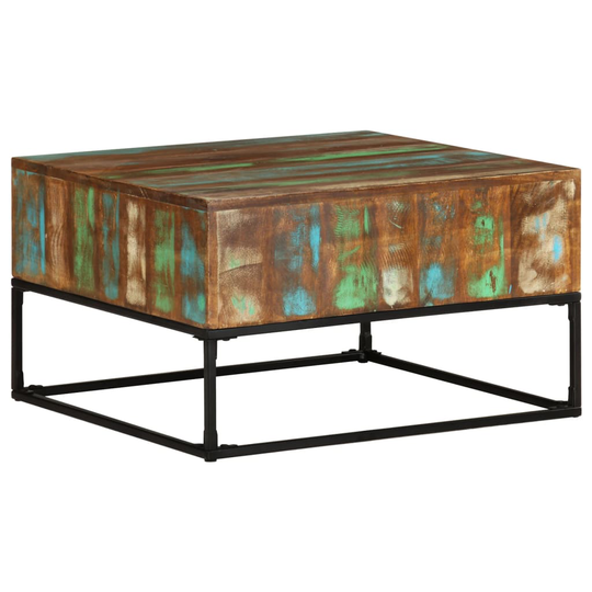 vidaXL Sohvapöytä 68x68x41 cm kierrätetty täyspuu