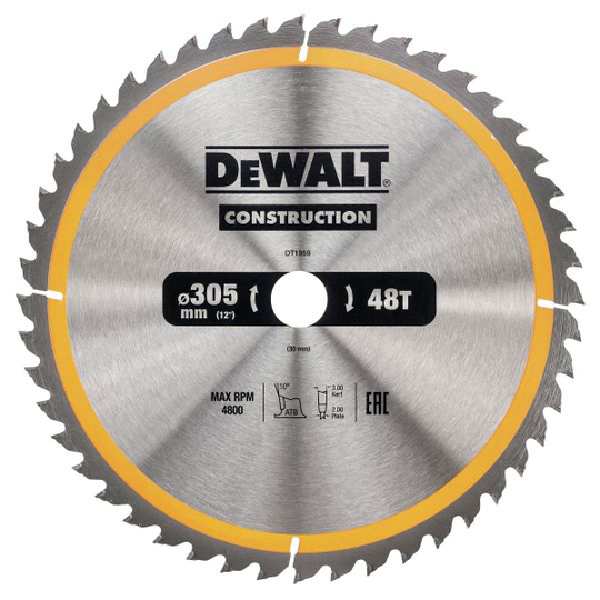 Dewalt DT1959-QZ Pyörösahanterä 305 x 30 mm, 48T