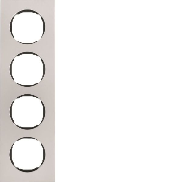 Hager 10142614 Peitekehys Berker R.8 -rasialle, ruostumaton 4-paikkainen