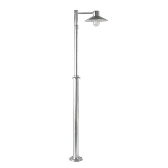 Norlys Lund 274 Pylväsvalaisin E27, 53W, IP54 Galvanoitu