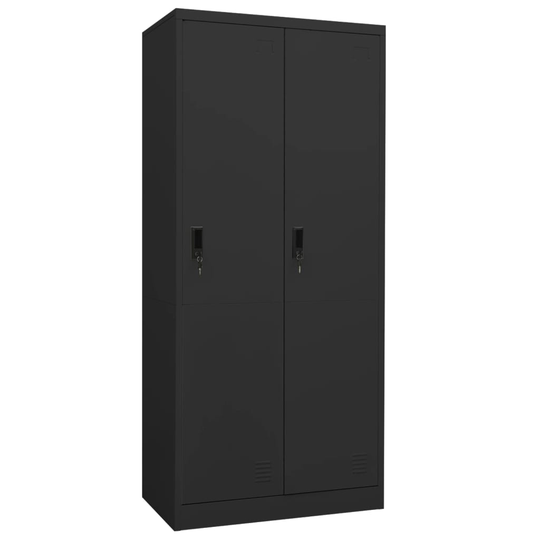 vidaXL Vaatekaappi antrasiitti 80x50x180 cm teräs
