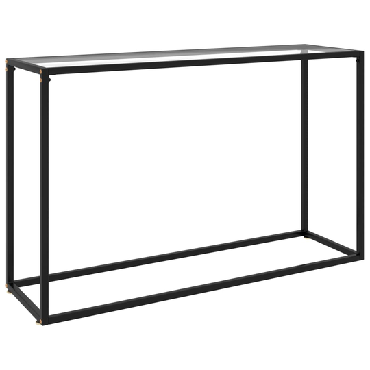 vidaXL Konsolipöytä läpinäkyvä 120x35x75 cm karkaistu lasi