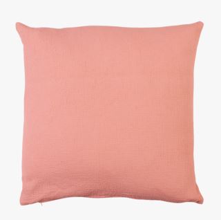 Waffle koristetyynynpäällinen vaalea koralli