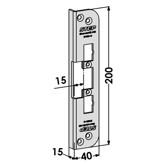 STEP ST4005-15 Tolppa malliin STEP 90 Release 15 mm, 200 mm