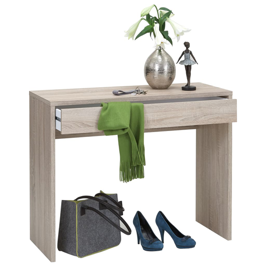 FMD Työpöytä leveällä vetolaatikolla 100x40x80 cm tammi
