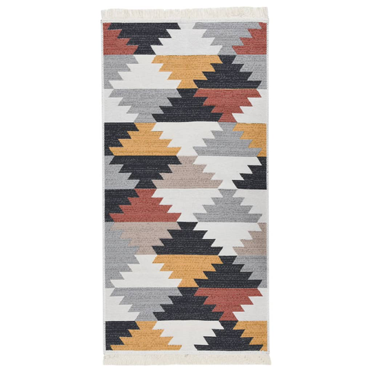 vidaXL Matto monivärinen 100x200 cm puuvilla