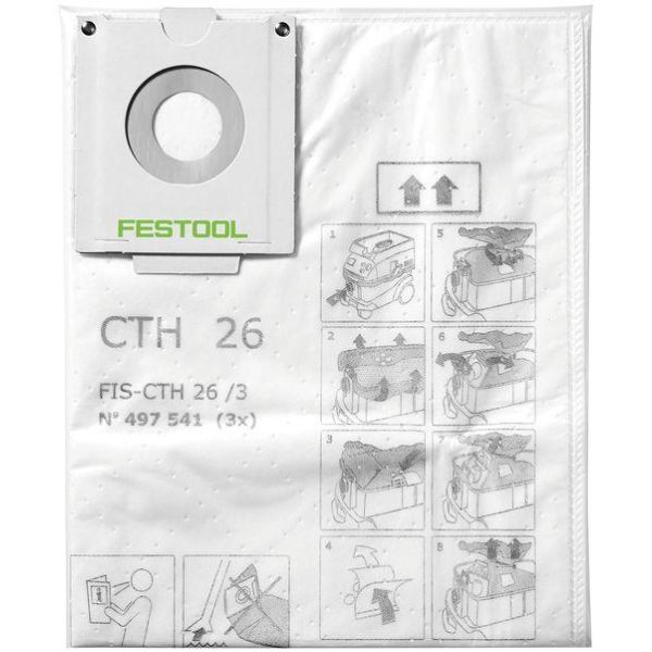 Festool FIS-CTH 48 Turvapölypussi 3 kpl:n pakkaus