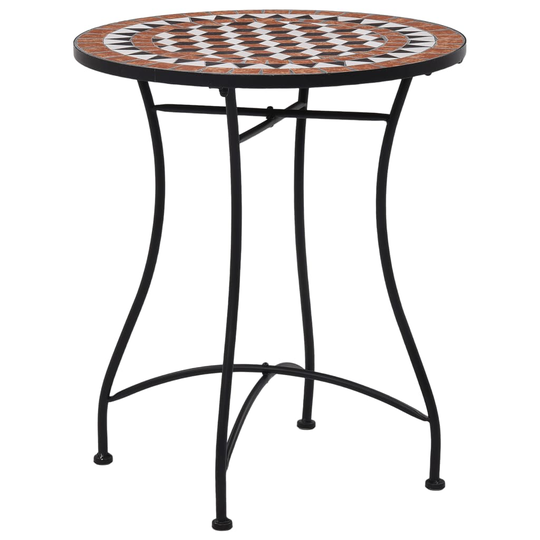 vidaXL Mosaiikkibistropöytä ruskea 60 cm keramiikka