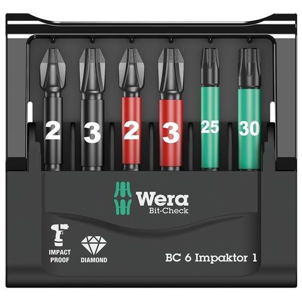 Wera Impaktor 1 SB 073890 Ruuvikärkisarja 6-osainen