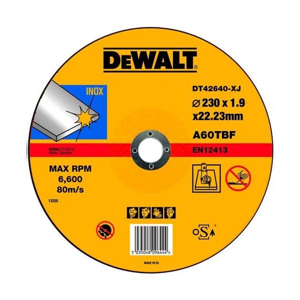 Dewalt Standard Katkaisulaikka ruostumattomalle teräkselle 230x1,9x22,2mm