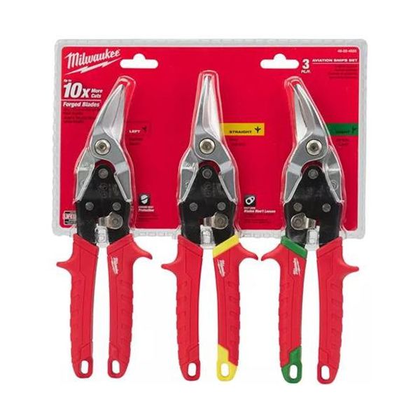 Milwaukee 48224533 Peltisaksisarja 3 kpl