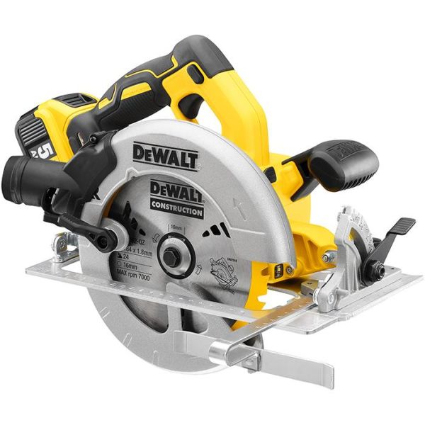Dewalt DCS570P2 Pyörösaha sis. 5,0 Ah:n akut ja laturin