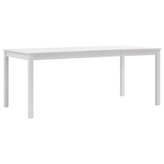 vidaXL Ruokapöytä valkoinen 180x90x73 cm mänty