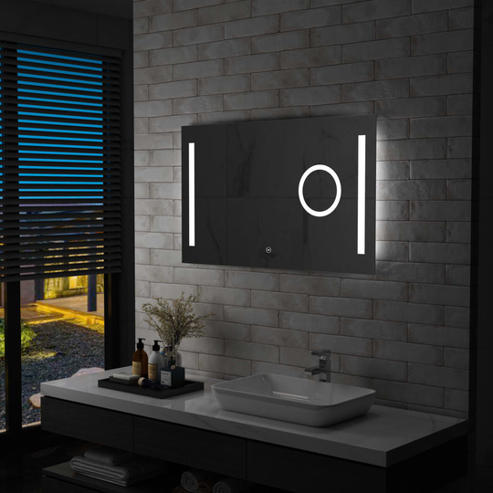 vidaXL Kylpyhuoneen LED-seinäpeili kosketussensorilla 100x60 cm