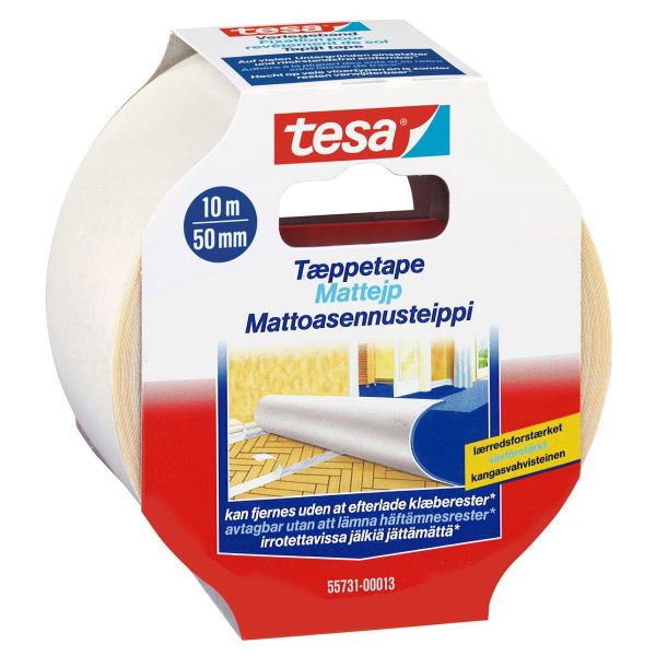 Tesa 55731 Mattoteippi polypropeeni, kaksipuolinen 10 m x 50 mm