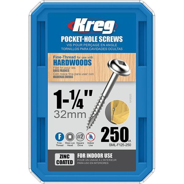 Kreg SML-F125-250 Ruuvi 32 mm 250 kpl:n pakkaus