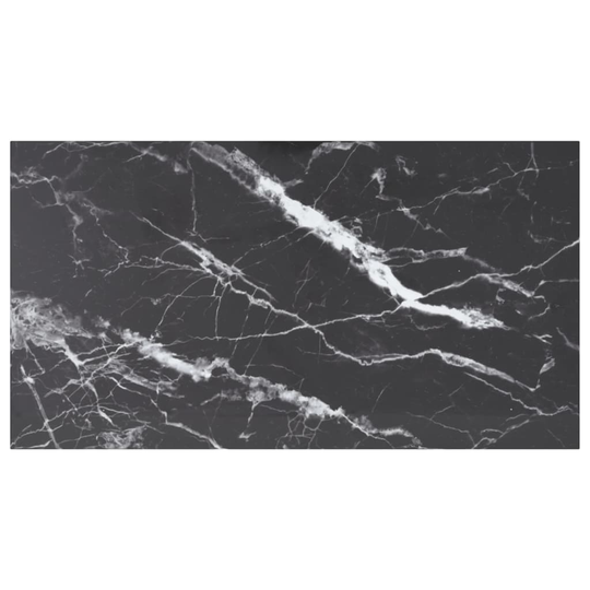 vidaXL Pöytälevy musta 120x65 cm 8 mm karkaistu lasi marmorikuvio
