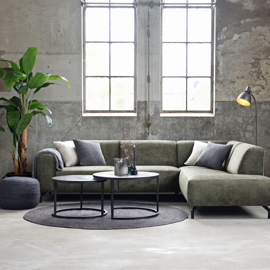 LABEL51 Juuttimatto pyöreä 180x180 cm XXL antrasiitti