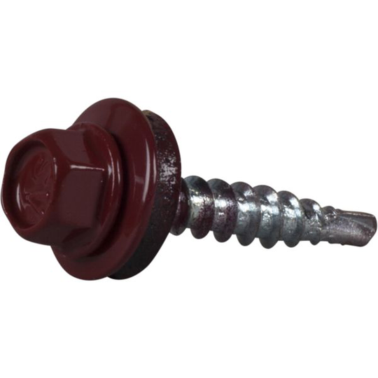 ESSVE 64933 Kateruuvi 4,8 x 28 mm, porakärki, 250 kpl Punaruskea (RAL 3011)