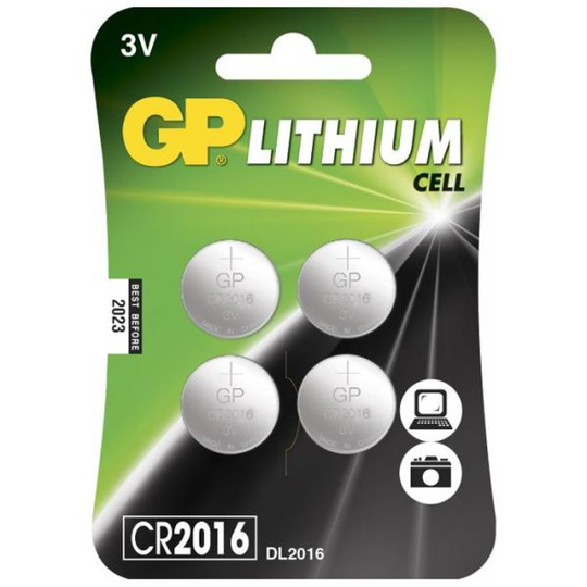 GP Batteries CR 2016-7U4 Nappiparisto litium 3V 4 kpl