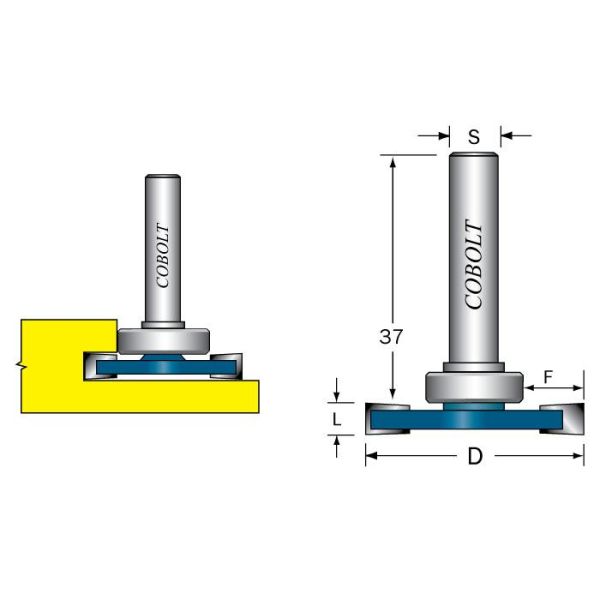 Cobolt 213-5010 Levyurajyrsin L=5 / F=10, D=36