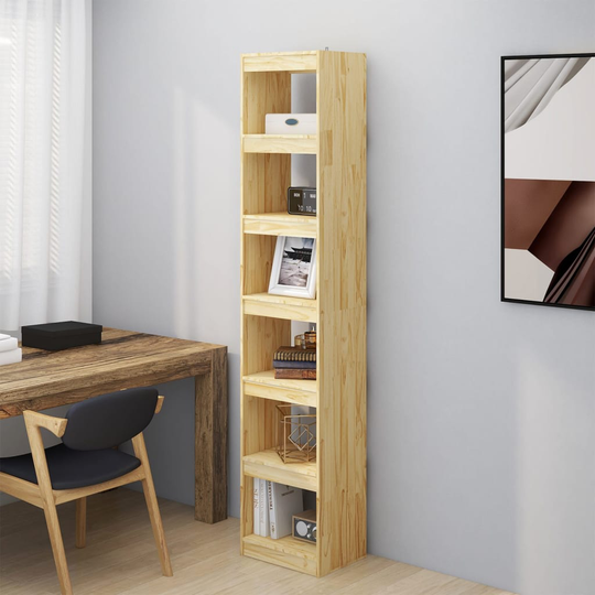 vidaXL Kirjahylly/tilanjakaja 40x30x199 cm täysi mänty