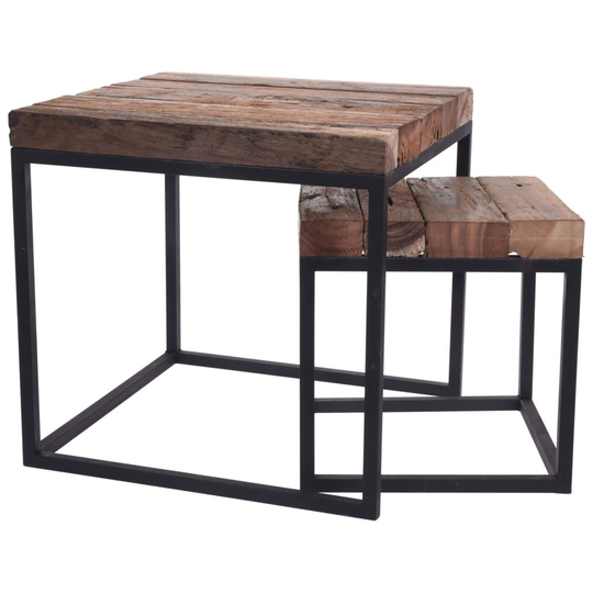 H&S Collection Ambiance Sivupöytäsarja 2 kpl tiikki