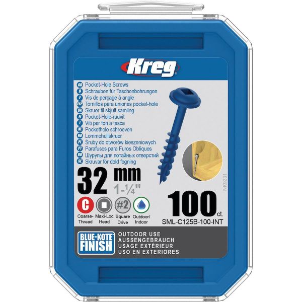 Kreg SML-C125B-100 Ruuvi 32 mm 100 kpl:n pakkaus