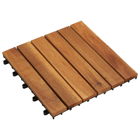 vidaXL 10 kpl Akaasia Terassilevy 30 x 30 cm Pystykuvio