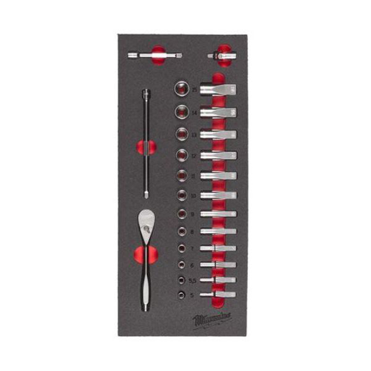 Milwaukee 4932479824 Hylsysarja 28 osaa, 1/4"