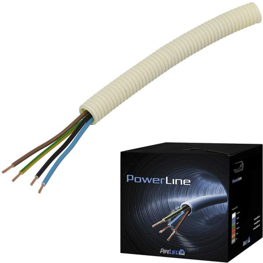 Pipelife FK PowerLine Kaapeli esireititetty, PVC- ja halogeenivapaa 4G1,5 mm², 16 mm x 100 m