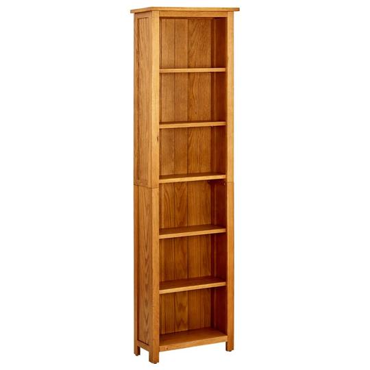 vidaXL Kirjahylly 6 tasoa 52x22x180 cm täystammi