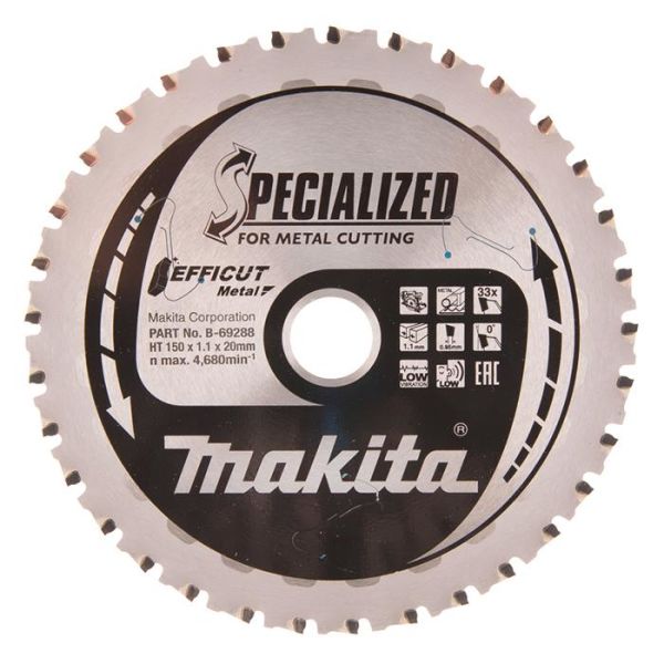 Makita B-69288 Pyörösahanterä 150 mm, metallille