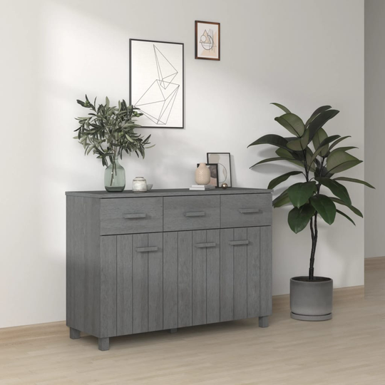 vidaXL Senkki tummanharmaa 113x40x80 cm täysi mänty