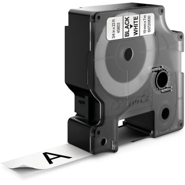 DYMO Standard D1 Teippi 19mm Musta teksti, valkoinen pohja