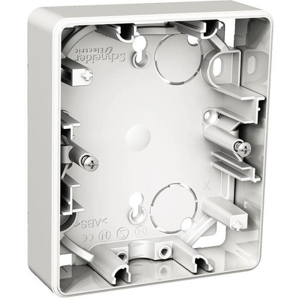 Schneider Electric Exxact WDE002360 Korotusrasia pinta-asennukseen, 2-osaiseen pistorasiaan