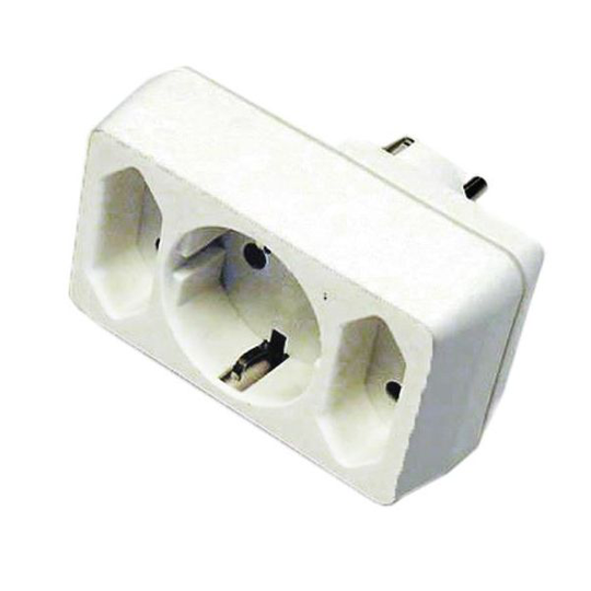LKB 2403232 Haaroitustulppa kosketussuojattu, 2x Euro, 1x maadoitettu