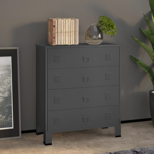 vidaXL Teollisuuslipasto antrasiitti 78x40x93 cm metalli