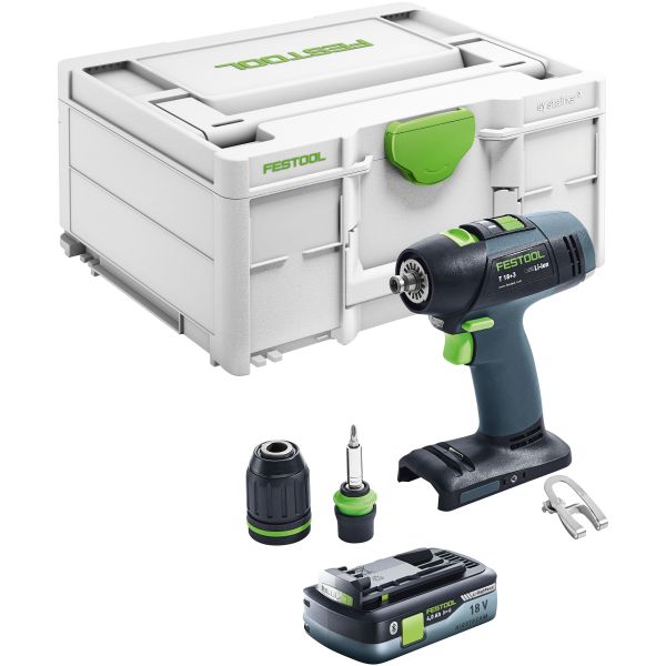 Festool T18+3 Basic 4,0 Ruuvinväännin 4,0 Ah akulla