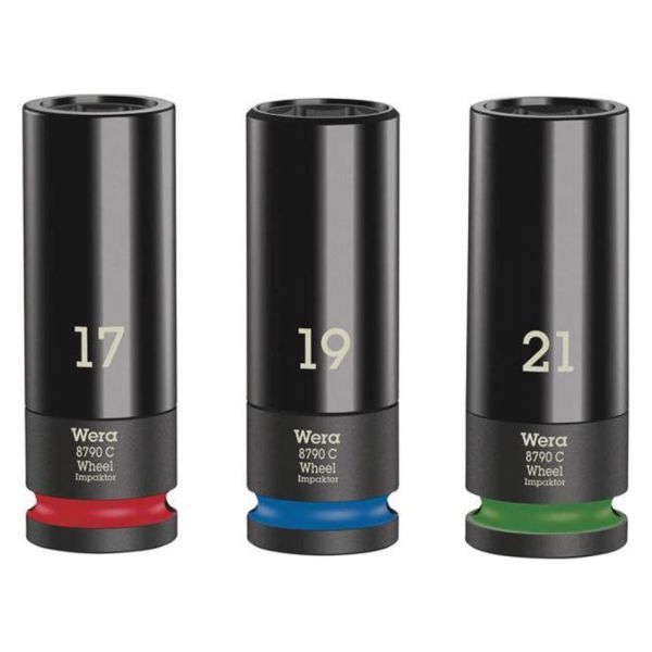Wera Wheel Impaktor C Set 1 Hylsymeisselisarja 3 osaa, 1/2"