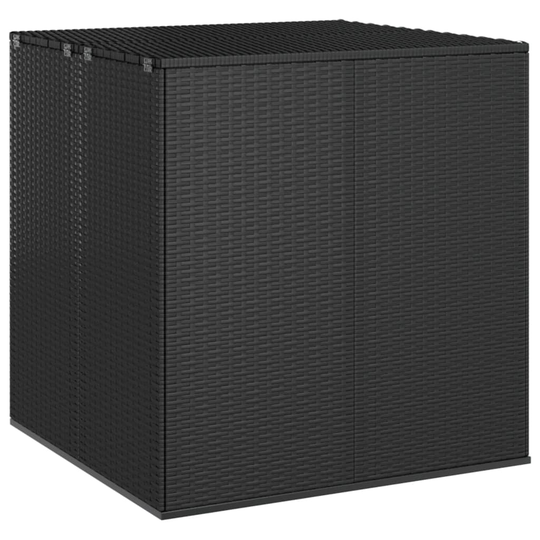 vidaXL Puutarhan säilytyslaatikko PE-rottinki 100x97,5x104 cm musta